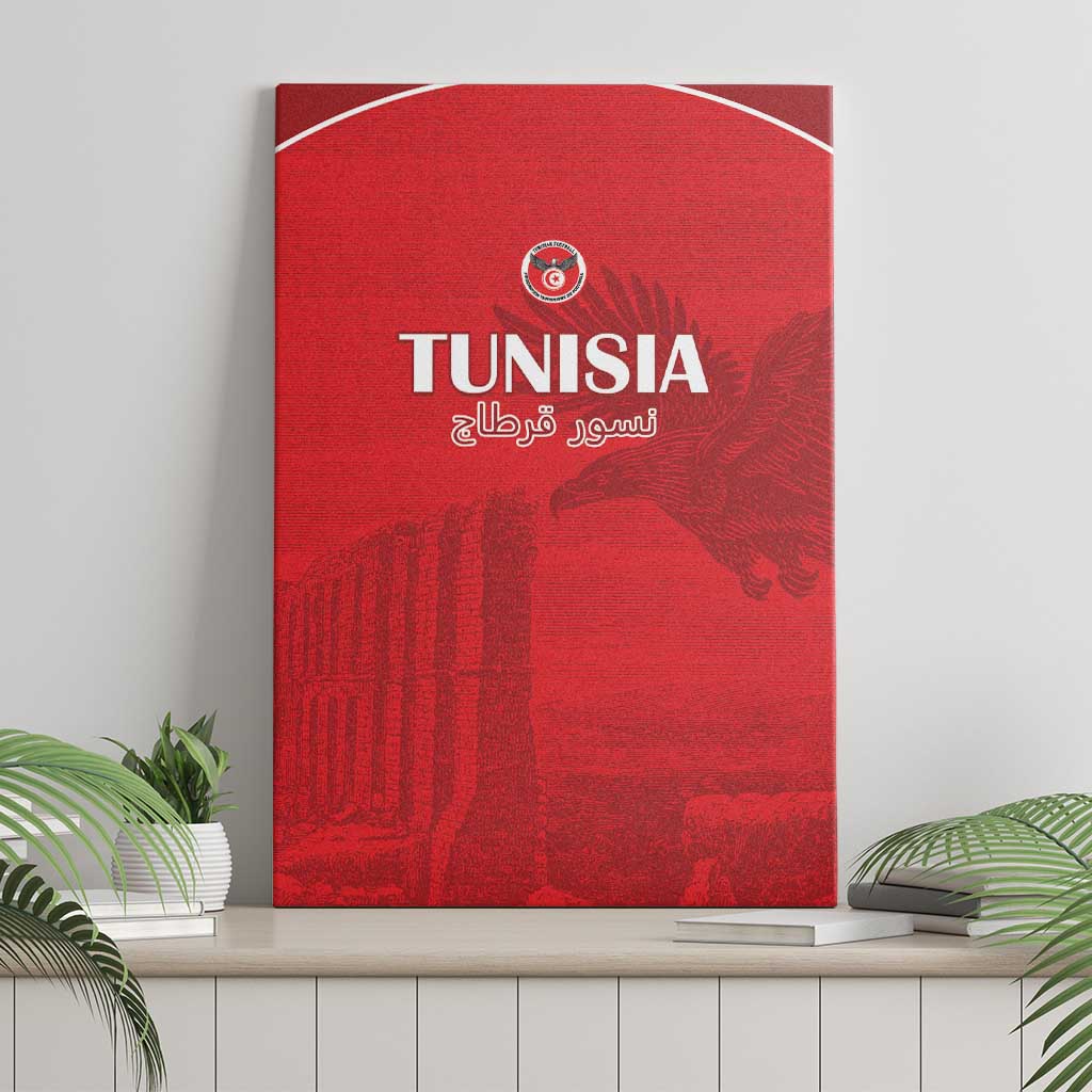 Tunisia Football Canvas Wall Art Red Eagles of Carthage - Wonder Print Shop