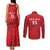 Custom Tunisia Football Couples Matching Tank Maxi Dress and Long Sleeve Button Shirt Red Eagles of Carthage - Wonder Print Shop