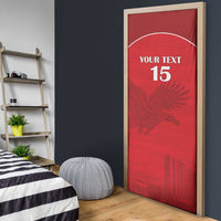Custom Tunisia Football Door Cover Red Eagles of Carthage - Wonder Print Shop