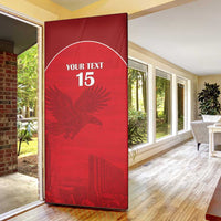 Custom Tunisia Football Door Cover Red Eagles of Carthage - Wonder Print Shop
