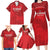 Custom Tunisia Football Family Matching Long Sleeve Bodycon Dress and Hawaiian Shirt Red Eagles of Carthage - Wonder Print Shop