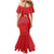 Custom Tunisia Football Family Matching Mermaid Dress and Hawaiian Shirt Red Eagles of Carthage - Wonder Print Shop