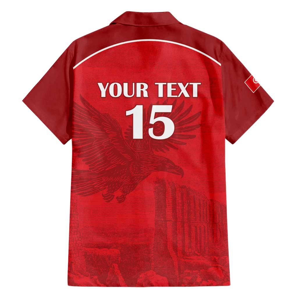 Custom Tunisia Football Family Matching Summer Maxi Dress and Hawaiian Shirt Red Eagles of Carthage - Wonder Print Shop