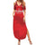 Custom Tunisia Football Family Matching Summer Maxi Dress and Hawaiian Shirt Red Eagles of Carthage - Wonder Print Shop