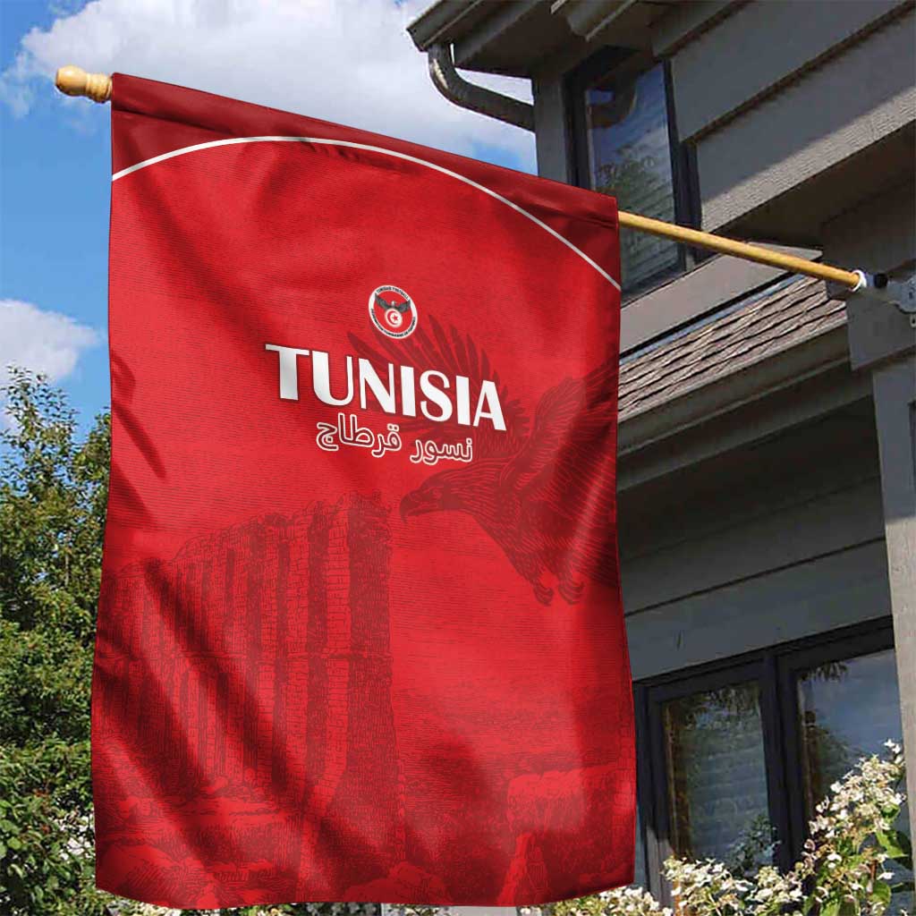 Tunisia Football Garden Flag Red Eagles of Carthage - Wonder Print Shop