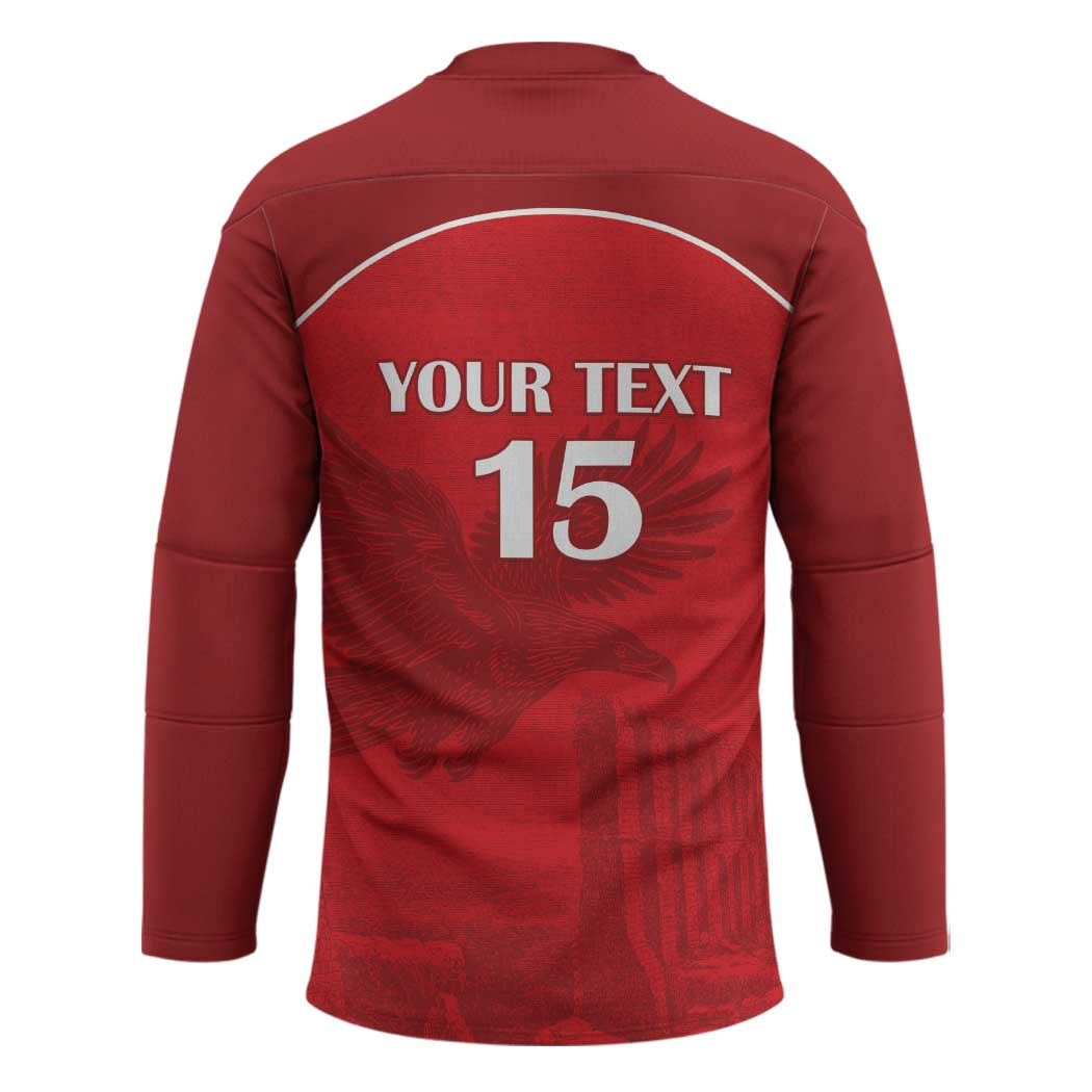 Custom Tunisia Football Hockey Jersey Red Eagles of Carthage - Wonder Print Shop