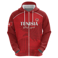 Custom Tunisia Football Hoodie Red Eagles of Carthage - Wonder Print Shop