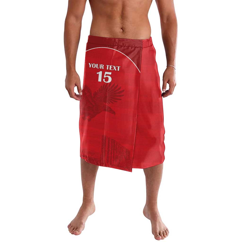 Custom Tunisia Football Lavalava Red Eagles of Carthage - Wonder Print Shop