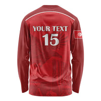 Custom Tunisia Football Long Sleeve Shirt Red Eagles of Carthage - Wonder Print Shop