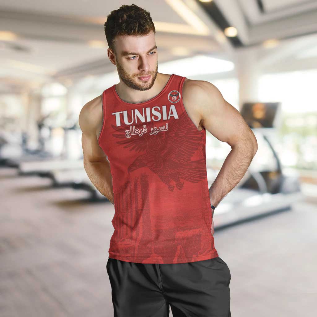 Custom Tunisia Football Men Tank Top Red Eagles of Carthage - Wonder Print Shop
