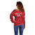 Custom Tunisia Football Off Shoulder Sweater Red Eagles of Carthage - Wonder Print Shop