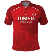 Custom Tunisia Football Polo Shirt Red Eagles of Carthage - Wonder Print Shop