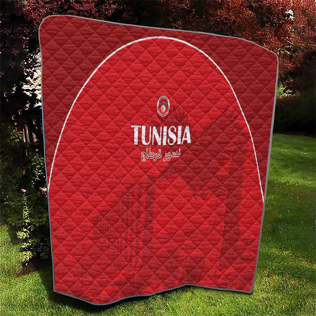 Tunisia Football Quilt Red Eagles of Carthage - Wonder Print Shop