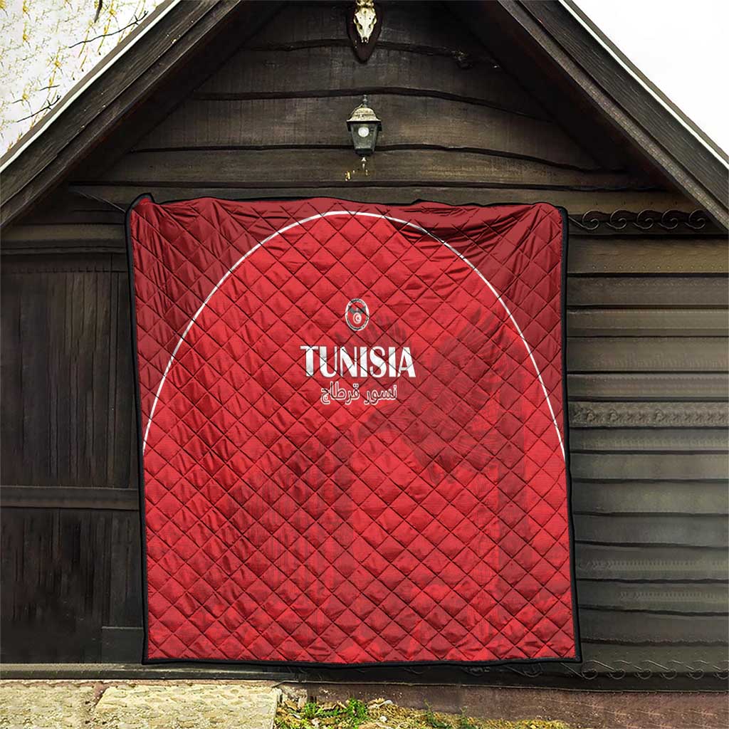 Tunisia Football Quilt Red Eagles of Carthage - Wonder Print Shop