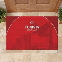 Tunisia Football Rubber Doormat Red Eagles of Carthage - Wonder Print Shop
