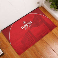 Tunisia Football Rubber Doormat Red Eagles of Carthage - Wonder Print Shop