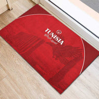 Tunisia Football Rubber Doormat Red Eagles of Carthage - Wonder Print Shop