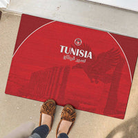 Tunisia Football Rubber Doormat Red Eagles of Carthage - Wonder Print Shop