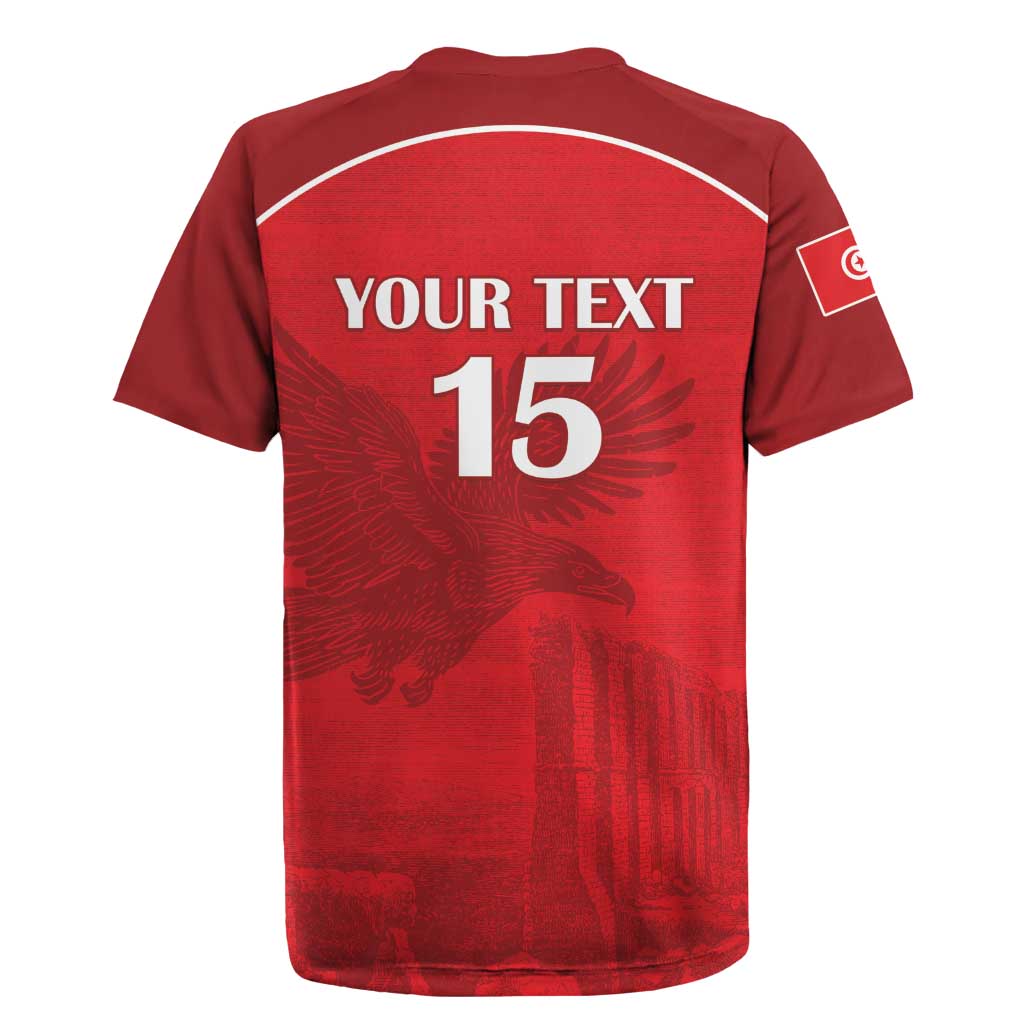 Custom Tunisia Football Rugby Jersey Red Eagles of Carthage - Wonder Print Shop