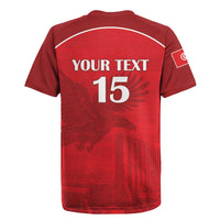 Custom Tunisia Football Rugby Jersey Red Eagles of Carthage - Wonder Print Shop