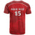 Custom Tunisia Football T Shirt Red Eagles of Carthage - Wonder Print Shop