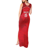 Custom Tunisia Football Tank Maxi Dress Red Eagles of Carthage - Wonder Print Shop