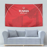 Tunisia Football Tapestry Red Eagles of Carthage - Wonder Print Shop