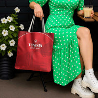 Tunisia Football Tote Bag Red Eagles of Carthage - Wonder Print Shop