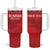 Custom Tunisia Football Tumbler With Handle Red Eagles of Carthage - Wonder Print Shop