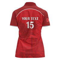 Custom Tunisia Football Women Polo Shirt Red Eagles of Carthage - Wonder Print Shop