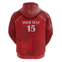 Custom Tunisia Football Zip Hoodie Red Eagles of Carthage - Wonder Print Shop