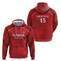 Custom Tunisia Football Zip Hoodie Red Eagles of Carthage - Wonder Print Shop
