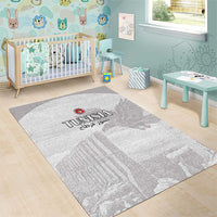 Tunisia Football Area Rug White Eagles of Carthage - Wonder Print Shop