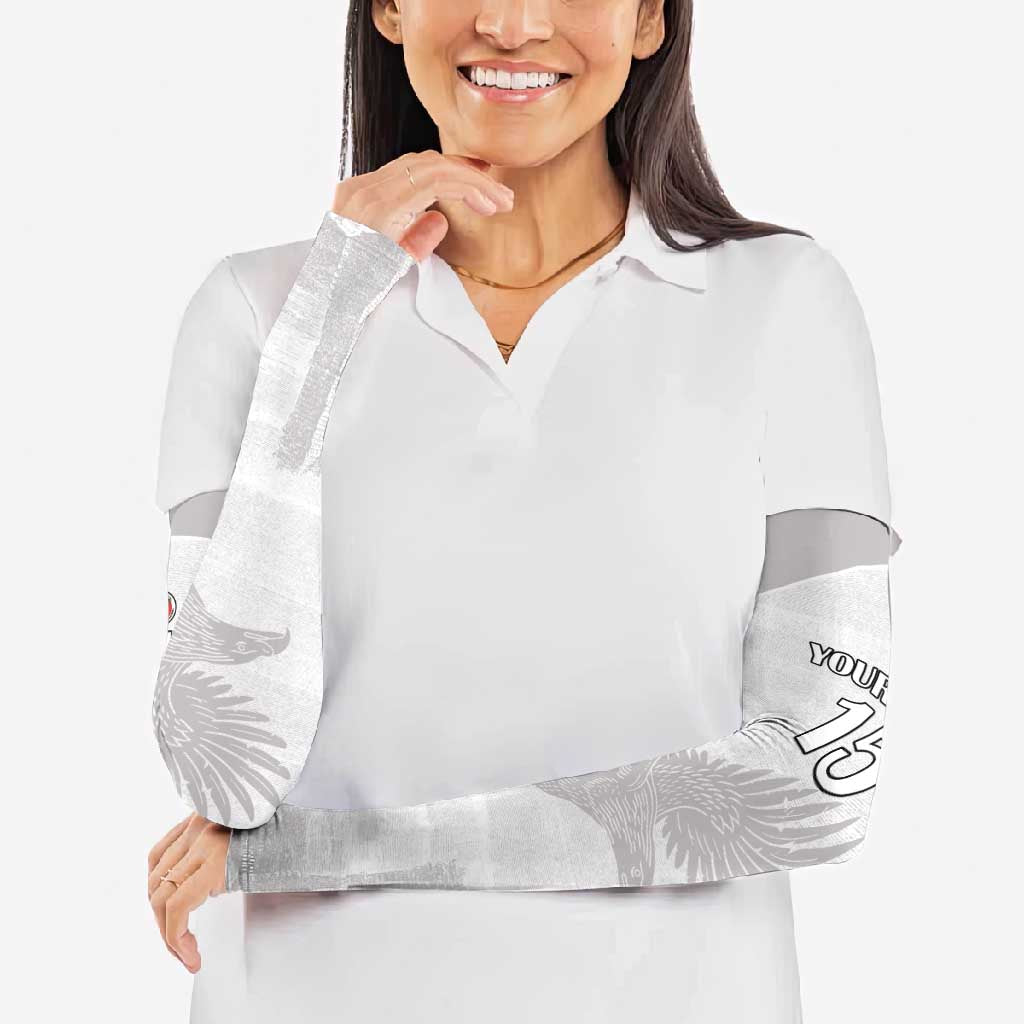 Custom Tunisia Football Arm Sleeves White Eagles of Carthage - Wonder Print Shop