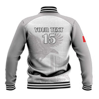 Custom Tunisia Football Baseball Jacket White Eagles of Carthage - Wonder Print Shop