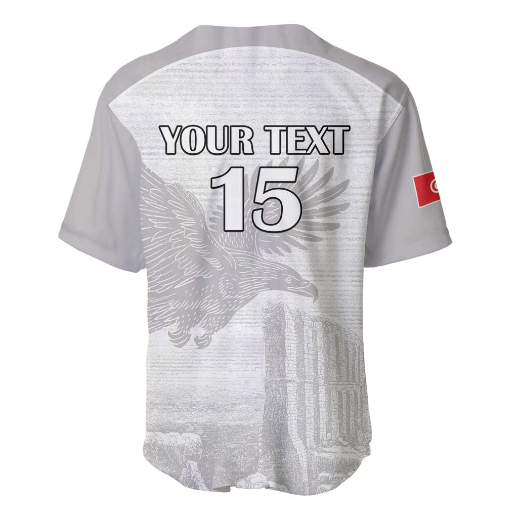 Custom Tunisia Football Baseball Jersey White Eagles of Carthage - Wonder Print Shop