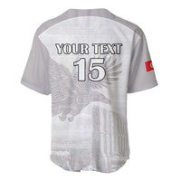 Custom Tunisia Football Baseball Jersey White Eagles of Carthage - Wonder Print Shop