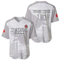 Custom Tunisia Football Baseball Jersey White Eagles of Carthage - Wonder Print Shop