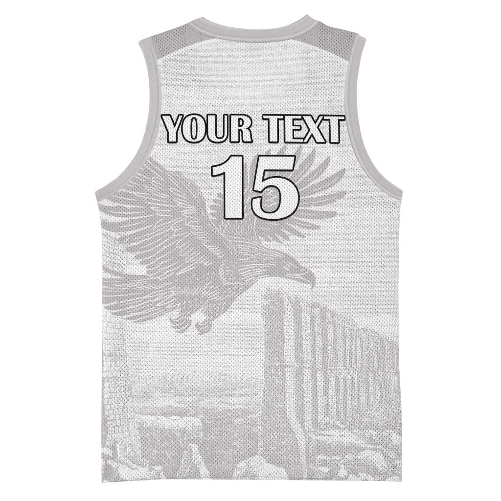 Custom Tunisia Football Basketball Jersey White Eagles of Carthage - Wonder Print Shop