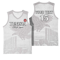 Custom Tunisia Football Basketball Jersey White Eagles of Carthage - Wonder Print Shop