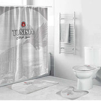 Tunisia Football Bathroom Set White Eagles of Carthage - Wonder Print Shop