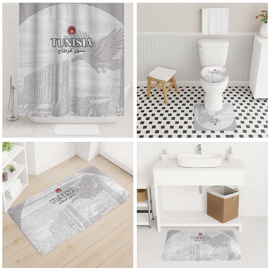 Tunisia Football Bathroom Set White Eagles of Carthage - Wonder Print Shop