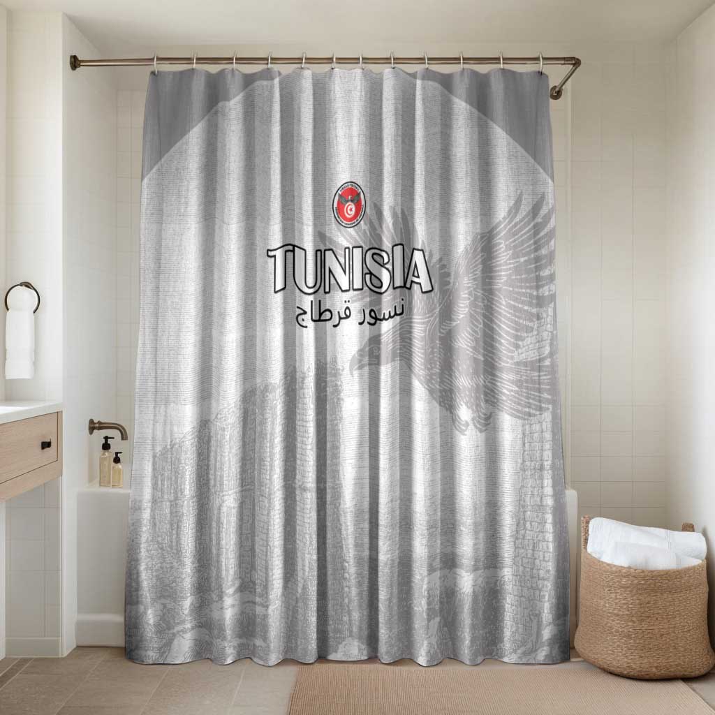 Tunisia Football Bathroom Set White Eagles of Carthage - Wonder Print Shop