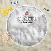 Tunisia Football Beach Blanket White Eagles of Carthage - Wonder Print Shop