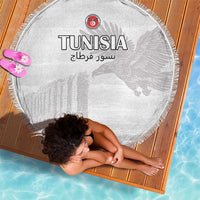 Tunisia Football Beach Blanket White Eagles of Carthage - Wonder Print Shop