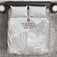 Tunisia Football Bedding Set White Eagles of Carthage - Wonder Print Shop