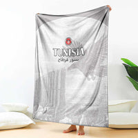 Tunisia Football Blanket White Eagles of Carthage - Wonder Print Shop