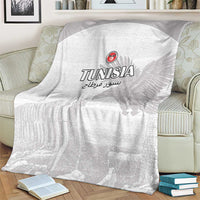 Tunisia Football Blanket White Eagles of Carthage - Wonder Print Shop