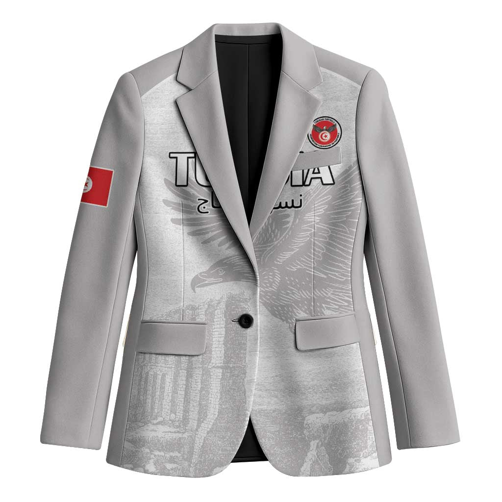 Custom Tunisia Football Blazer White Eagles of Carthage - Wonder Print Shop