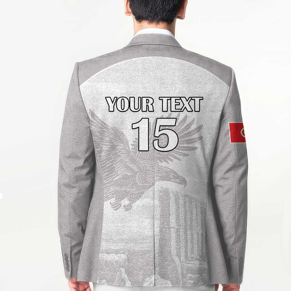 Custom Tunisia Football Blazer White Eagles of Carthage - Wonder Print Shop